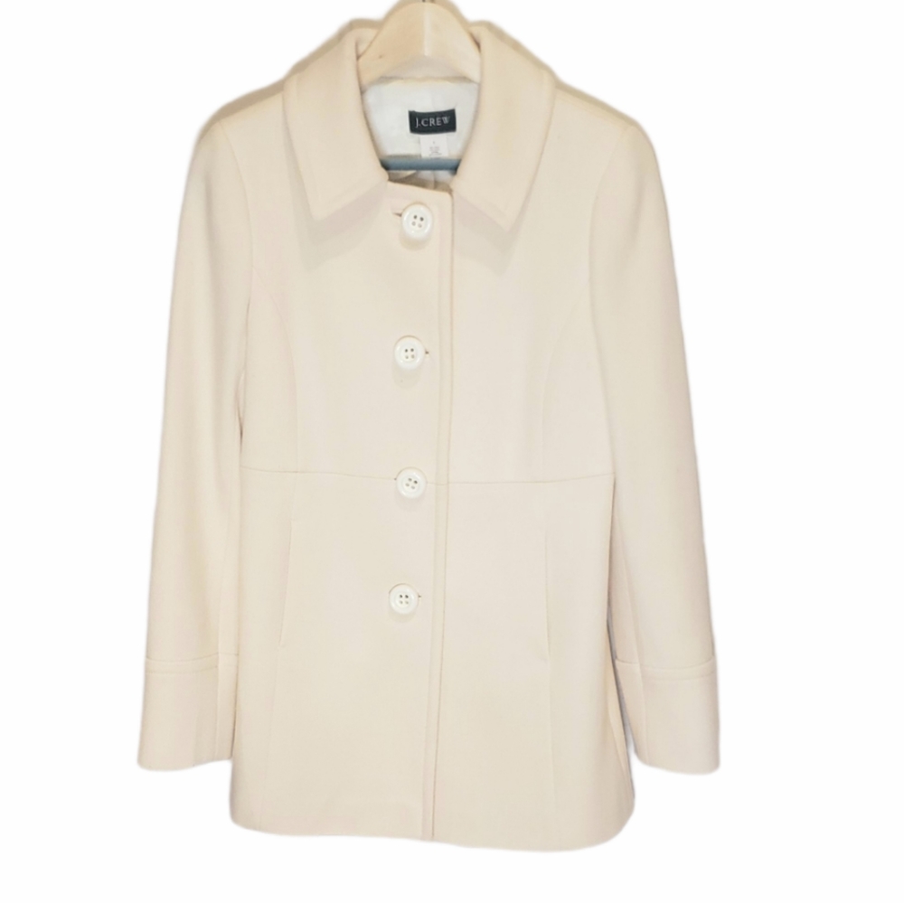 J. Crew Cream Pea Coat